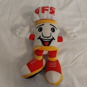 Gordon Food Services Bobblehead Chef Gordy Mascot Plush Stuffed Animal Toy Rare